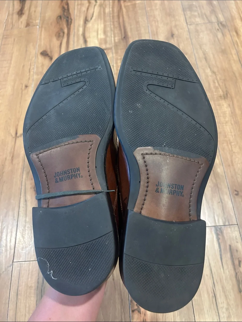 Johnston and Murphy moc toe laced dress shoes sz 12M